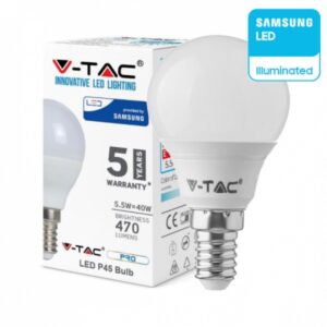 Lampada Mini Sfera Led 5,5w E14 Luce Natura 470 Lumen